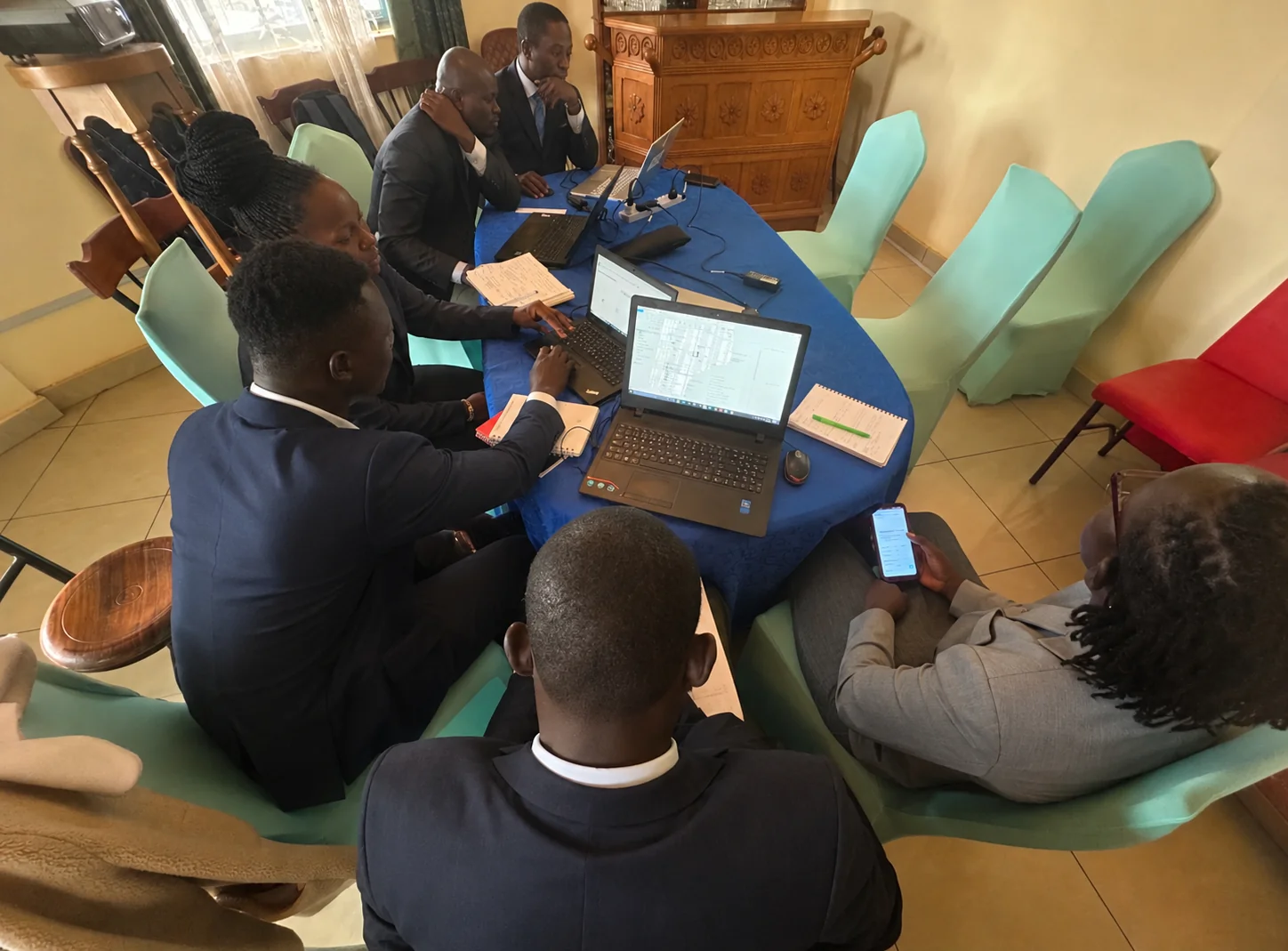 Research team collaboration in a modern laboratory setting